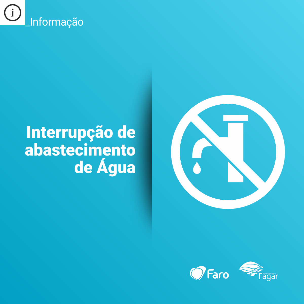 Município - ATUALIZAÇÃO: ℹ A FAGAR informa que devido a roturas na rede ...