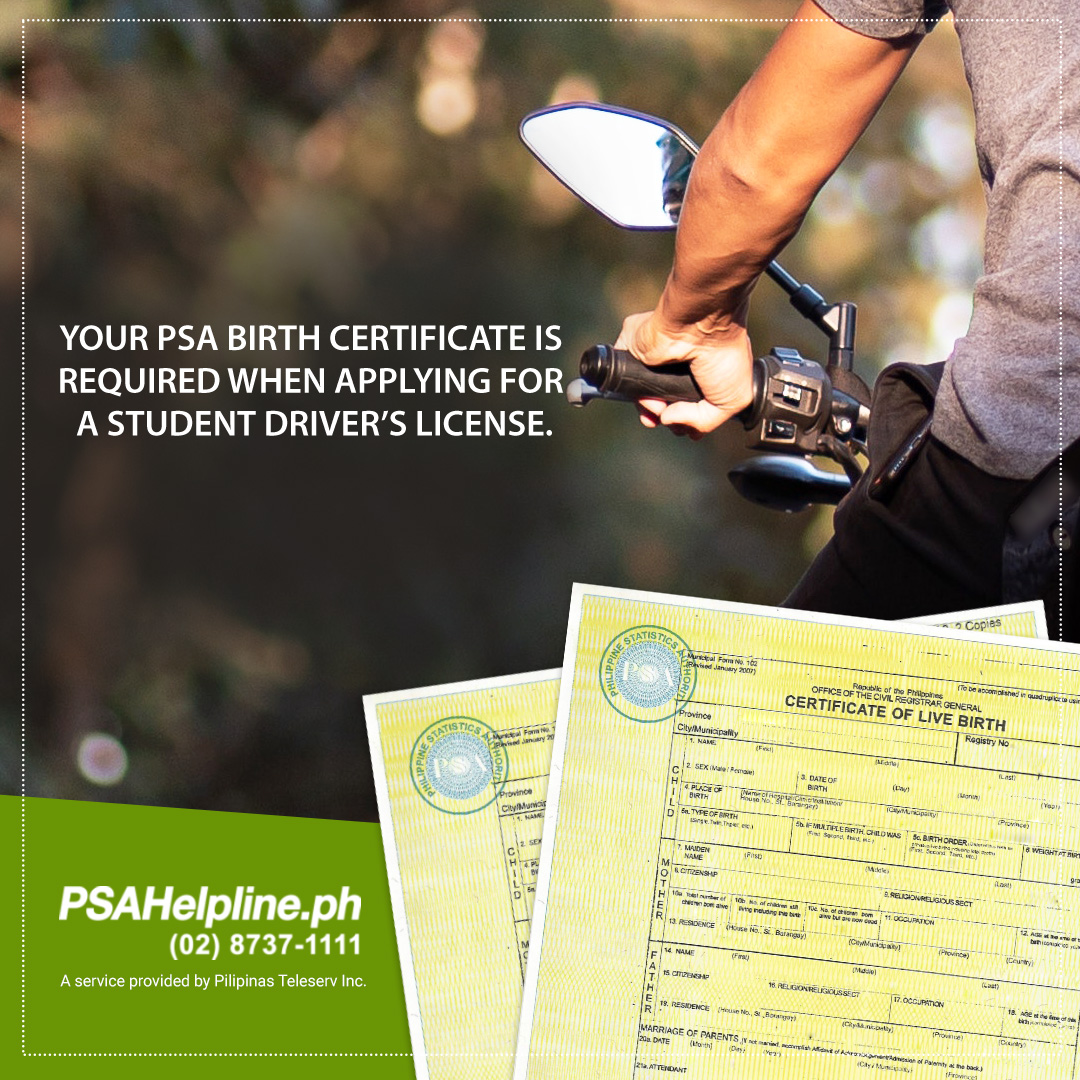 PSAHelpline.ph: - Getting a Student Driver's License soon? Get a copy ...