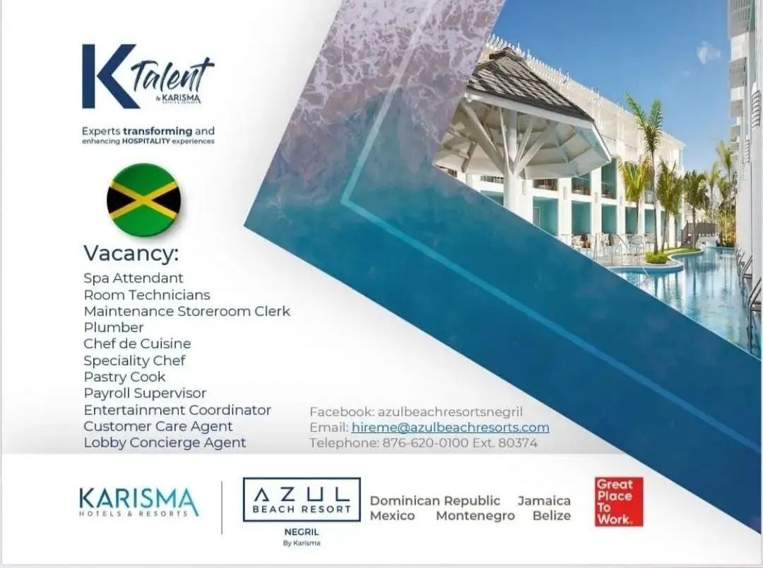 Career Jamaica - Azul Beach Resort in Negril in is hiring... | Facebook