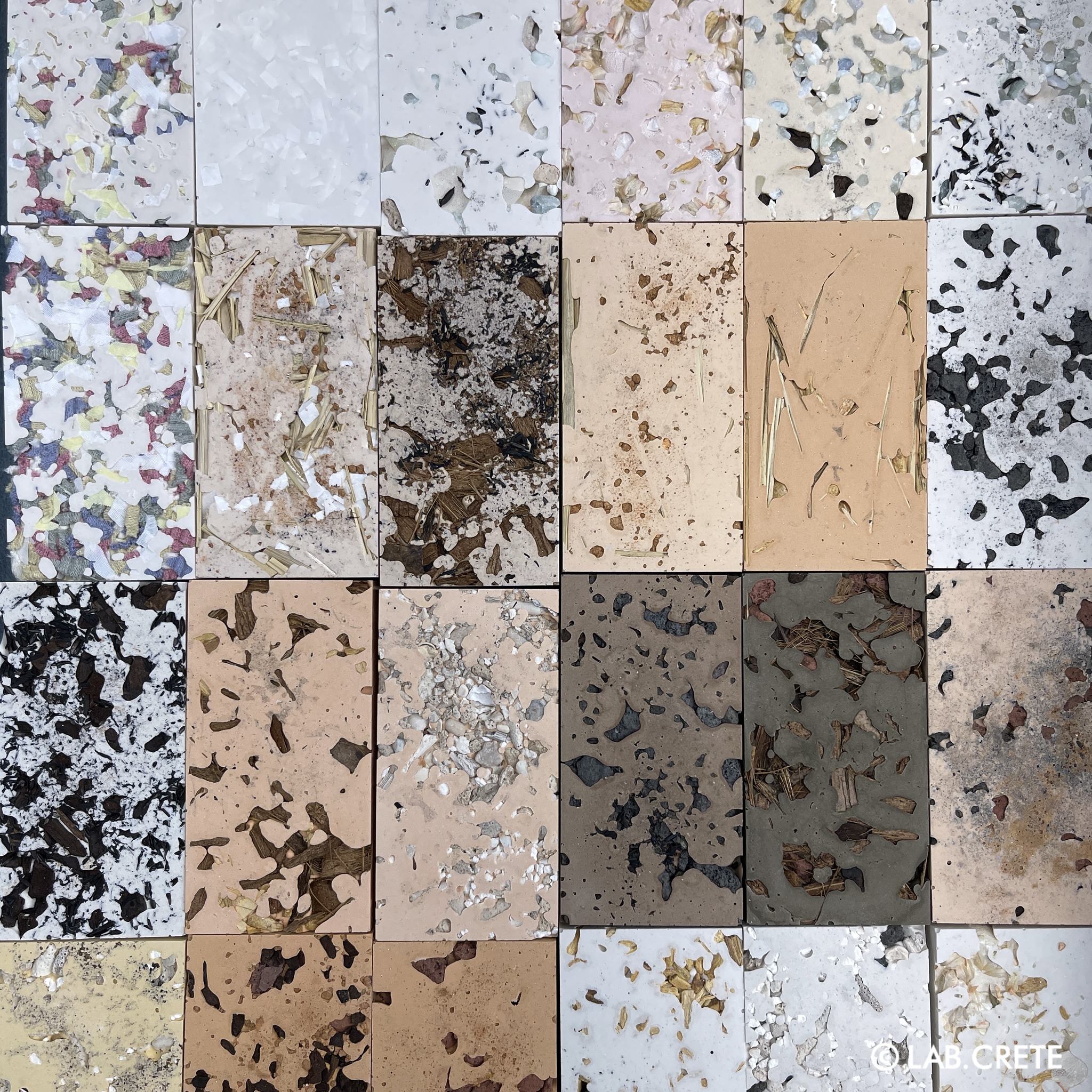 Lab. crete - . Mix-Material block - 자연물, 버려지는 폐기물 등 다양한...