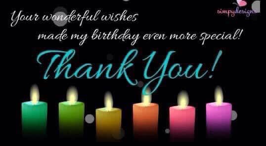 Rene' - “THANK YOU!” to everyone for all of the birthday wishes! I am ...