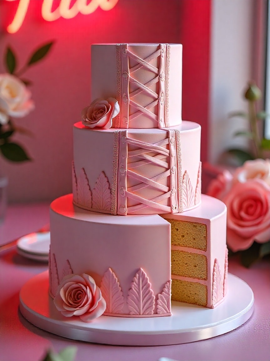 Cake - 💗👗 Silk Corset Cake 🍰 Cake Layers: Top tier (6