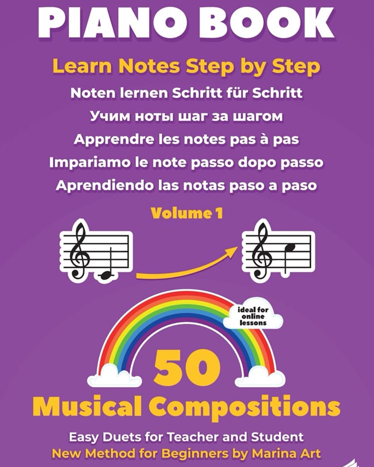 Learn Notes Step by Step / Volume 1 / Piano Book by Marina Art | Facebook
