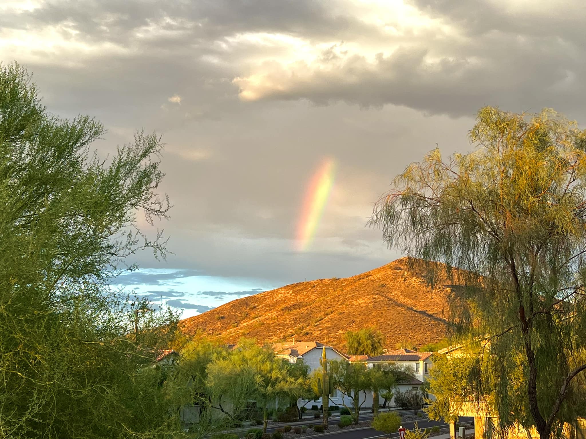 Crazy bright rainbow tonight over North Phoenix.🌵