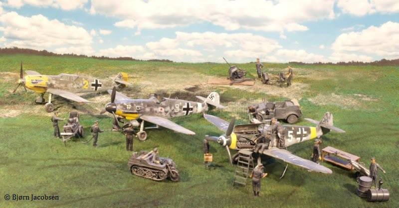 Kit Maquette ICM 1:48 Bf 109F-2 Avec Pilotes Allemands - Réf 48803, Neuf