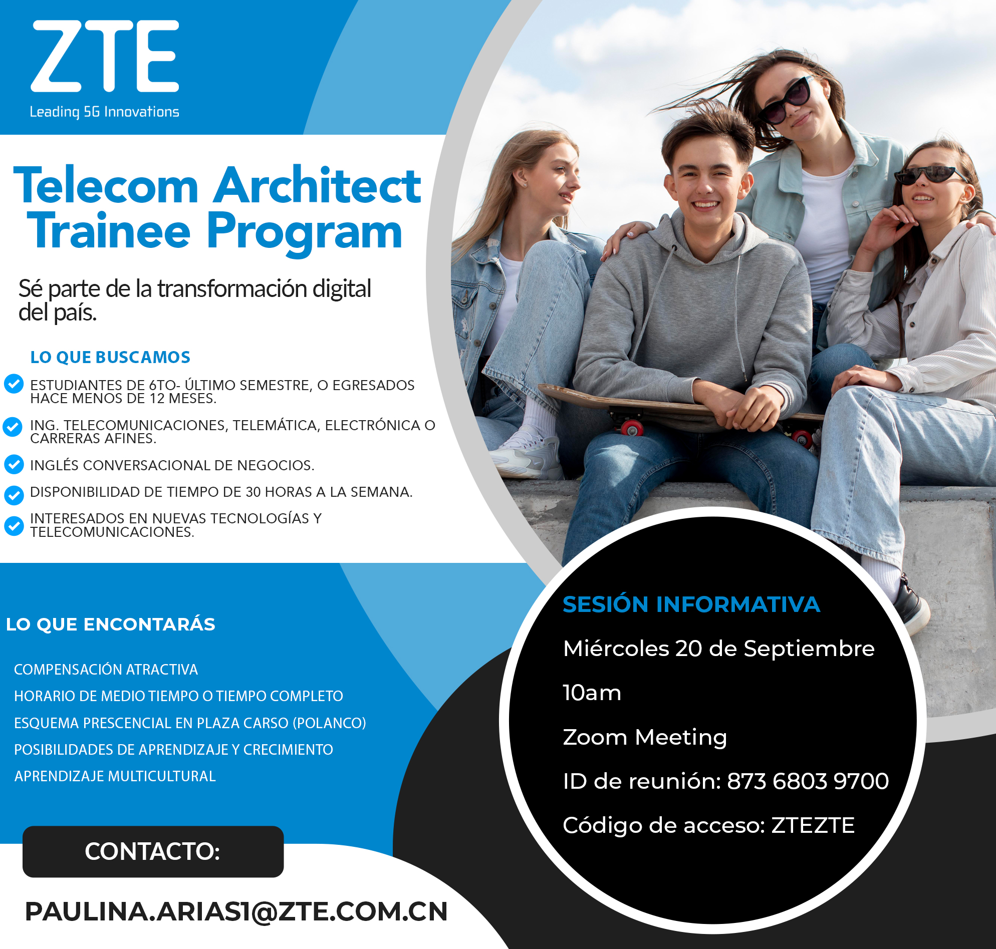 ZTE - ¡Únete a nuestro Telecom Architect Trainee Program! Si eres ...