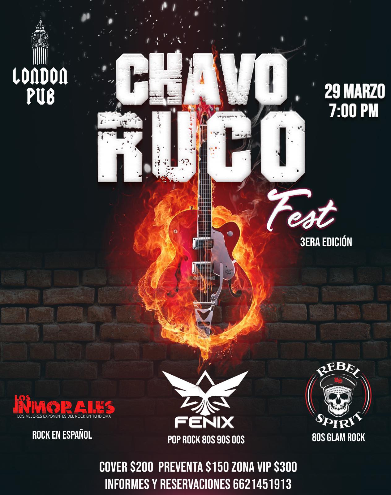 London - 🕺🏽*CHAVORUCO Fest 3era edición*🎸 Venue del London Pub Glam ...