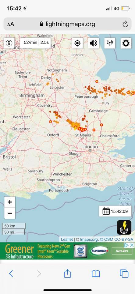 Here’s the lightning map,... - The Chilterns Weather Alerts | Facebook
