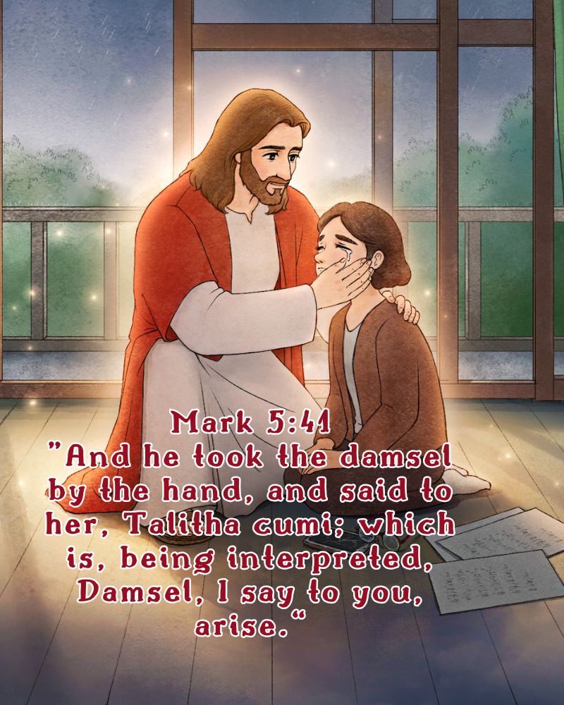 Inspiring Bible Quotes | **Mark 5:41** And he took the damsel by the ...