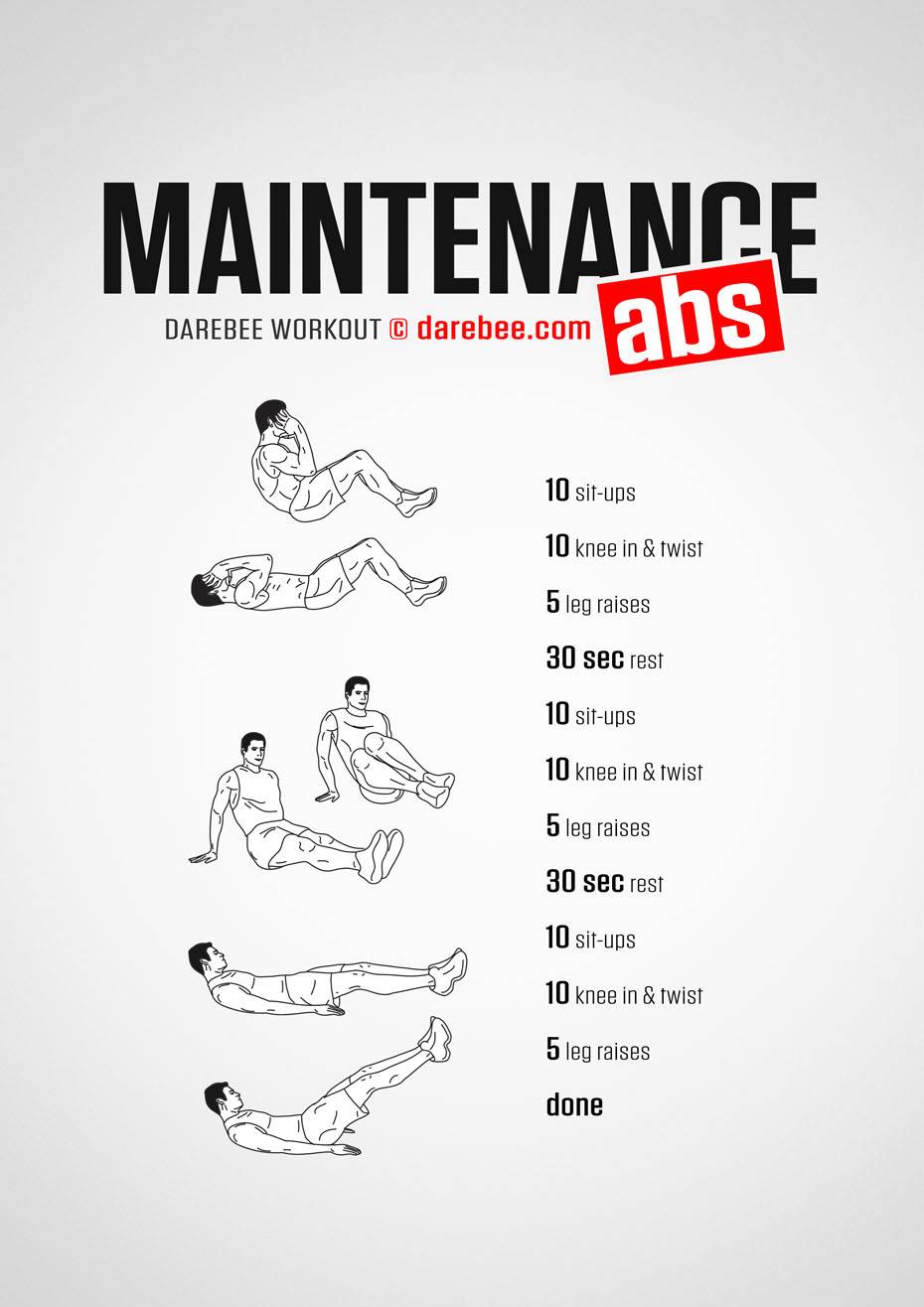 Darebees - New #workout by #darebee Maintenance Abs...