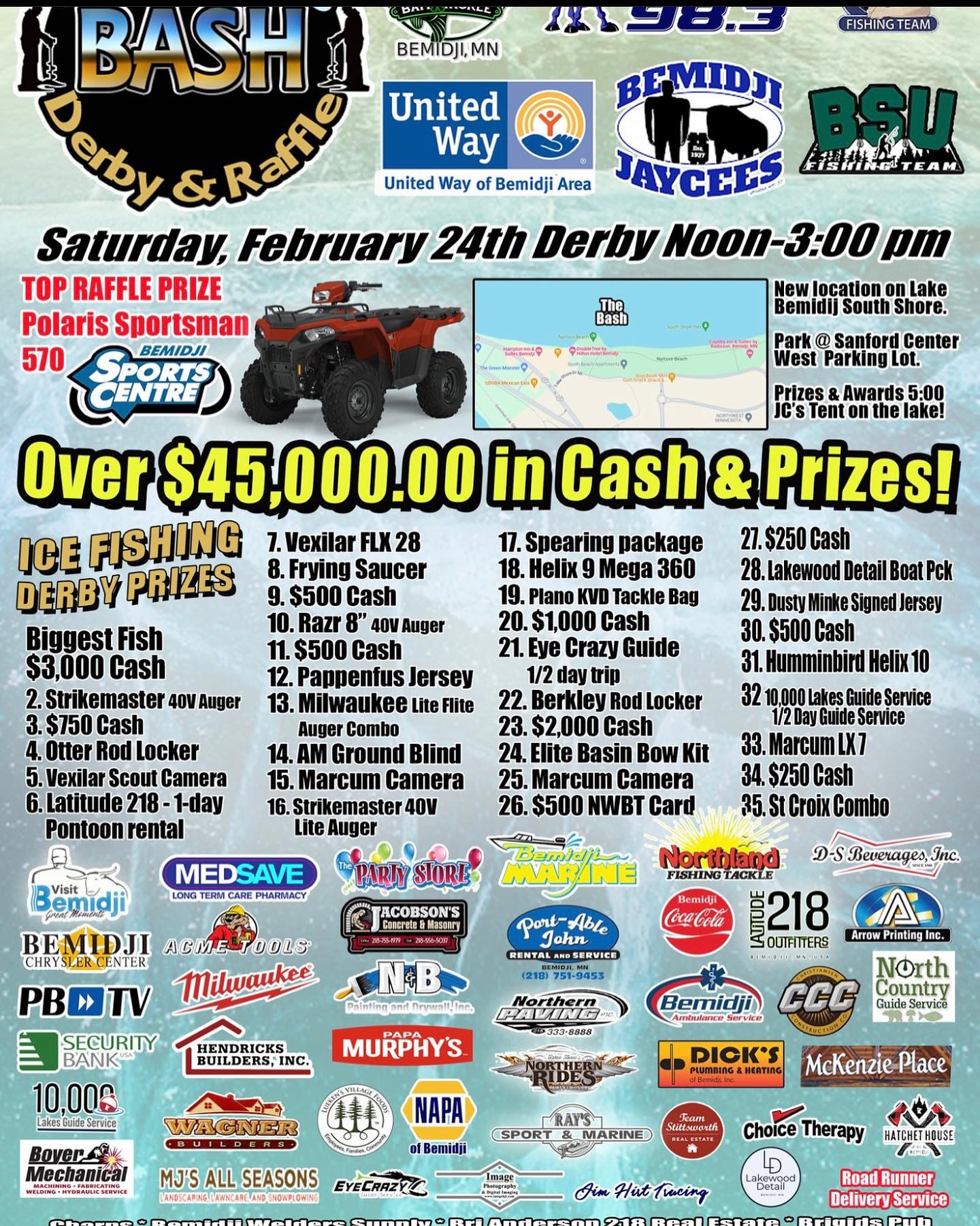 Bemidji - We are selling tickets for The Bash ice fishing Derby and ...