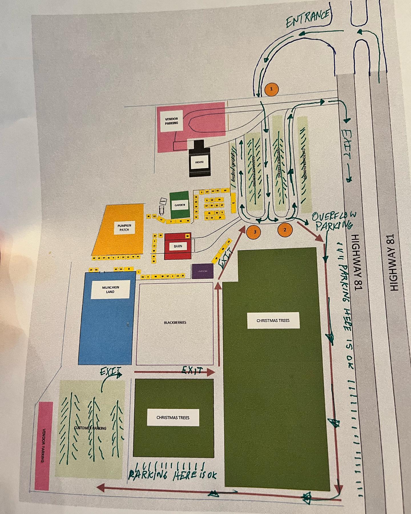 Red Bird Farm - Here is a high tech map 🤪 of parking,...