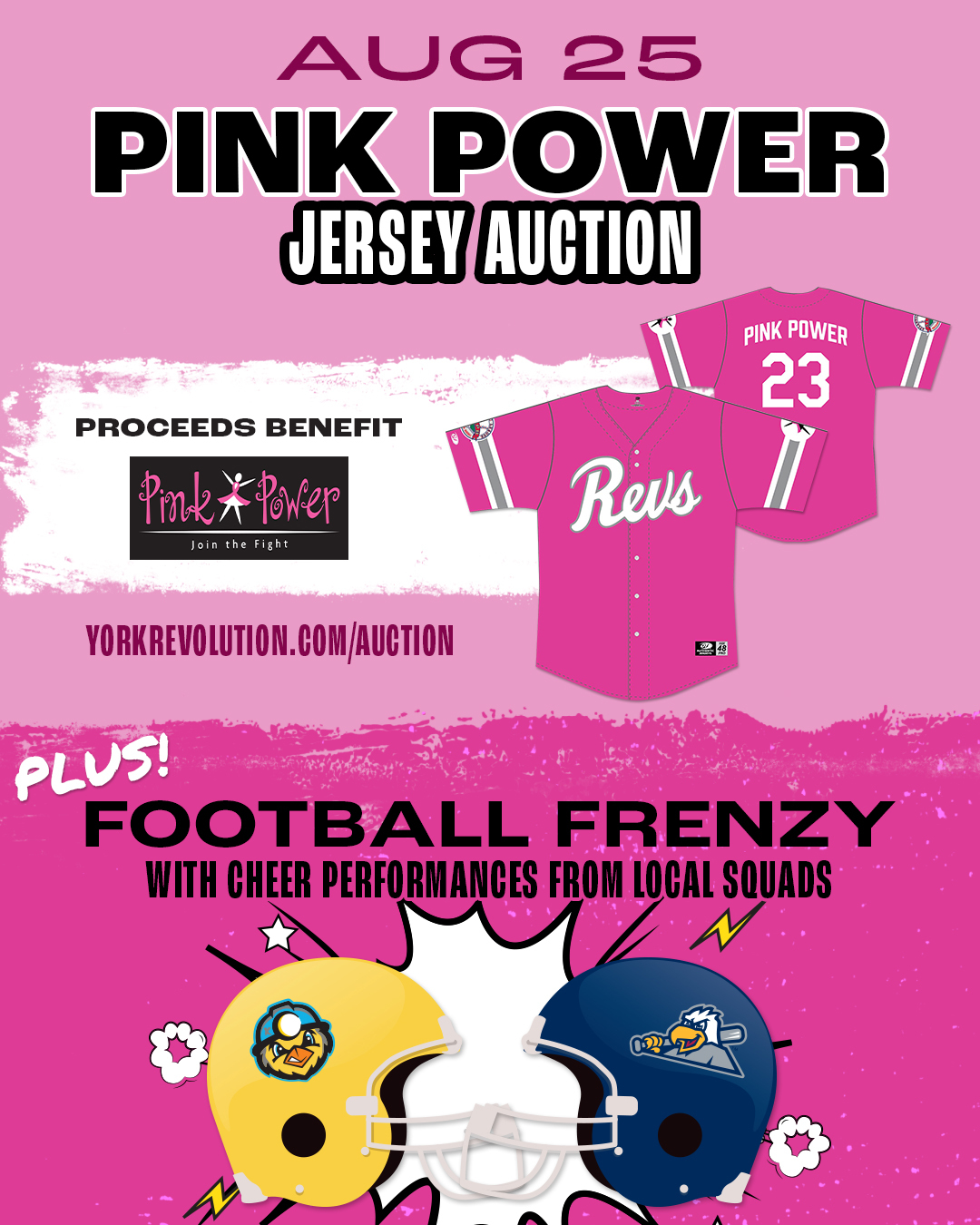 York - The auction for game-worn pink York Revolution jerseys is now ...