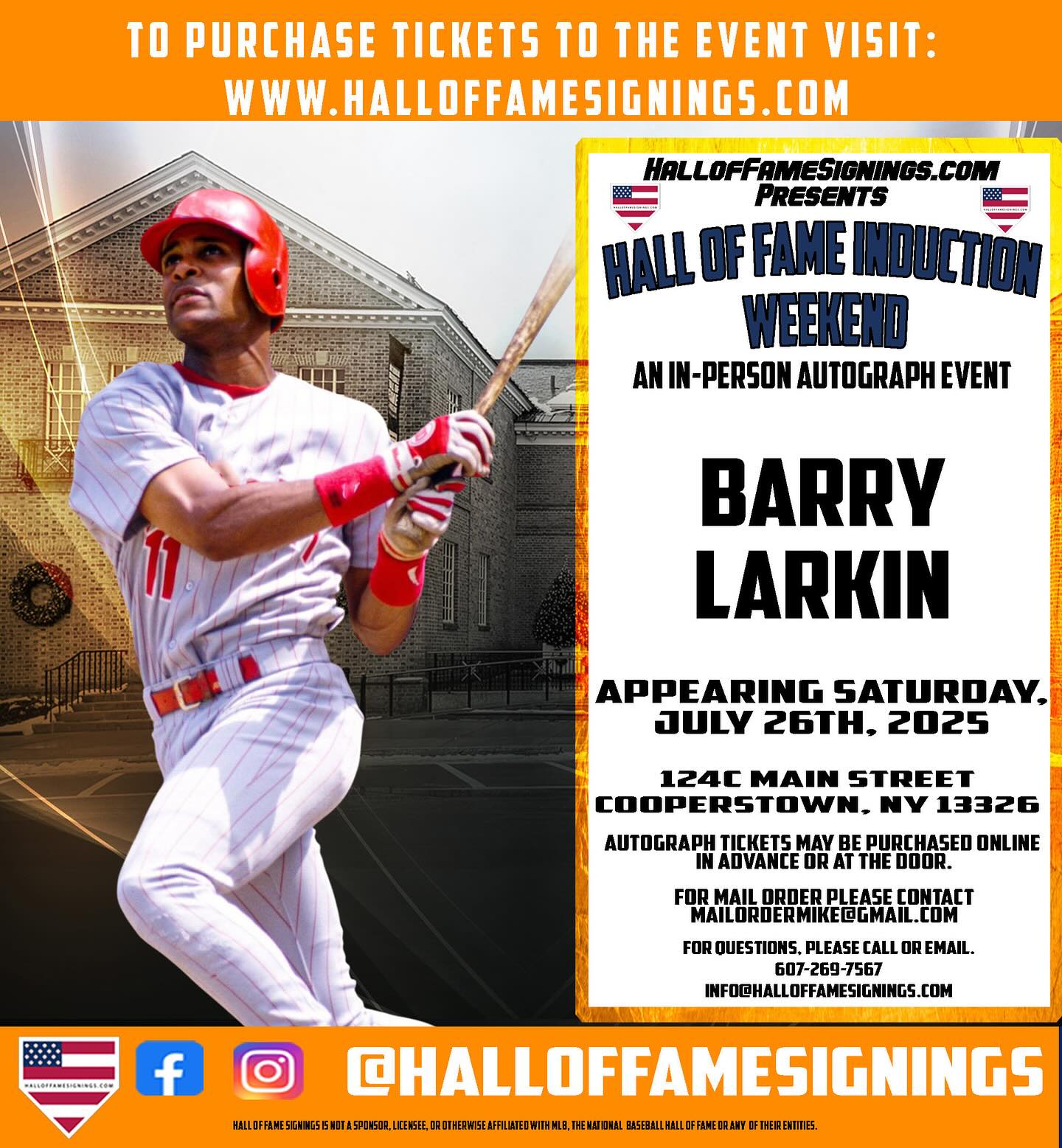 Hall - 🔥⚾️💥The next confirmed guest for the Cooperstown show is Barry ...