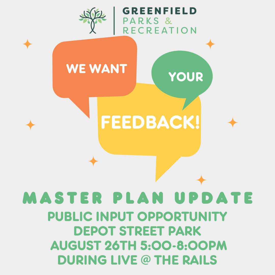 It is time for a master plan update,... - Greenfield Parks | Facebook