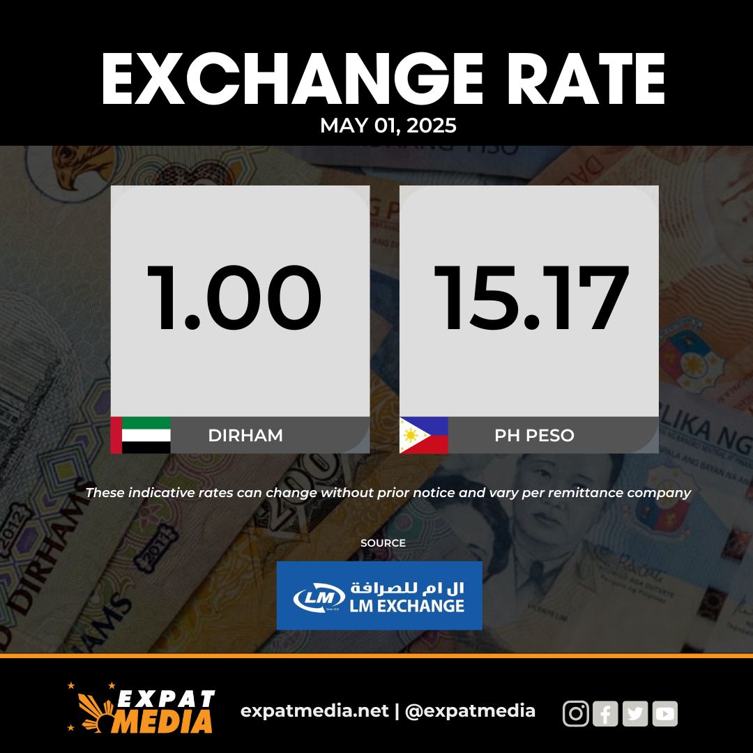 Expat Media - Today's UAE Dirham - Philippine Peso... | Facebook