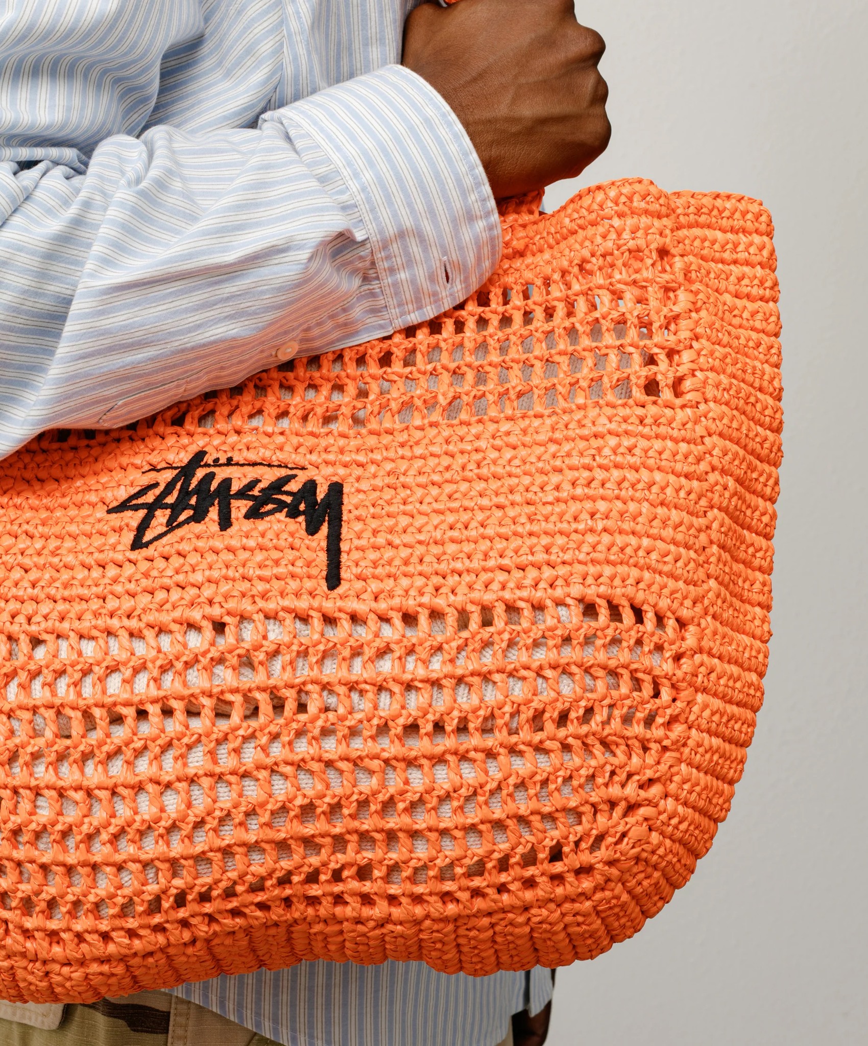 STÜSSY - Woven Tote Bag / Woven Zip Pouch ————————————————— Orange