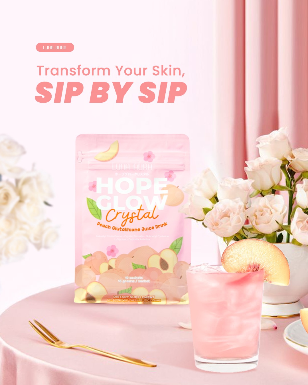 Glow Made Simple ✨ New to skin supplements? Hope Glow Classic is the best choice for beginners! With Japan Glutathione + Glutathione Synergists, it gently brightens, boosts collagen, and supports overall wellness—no