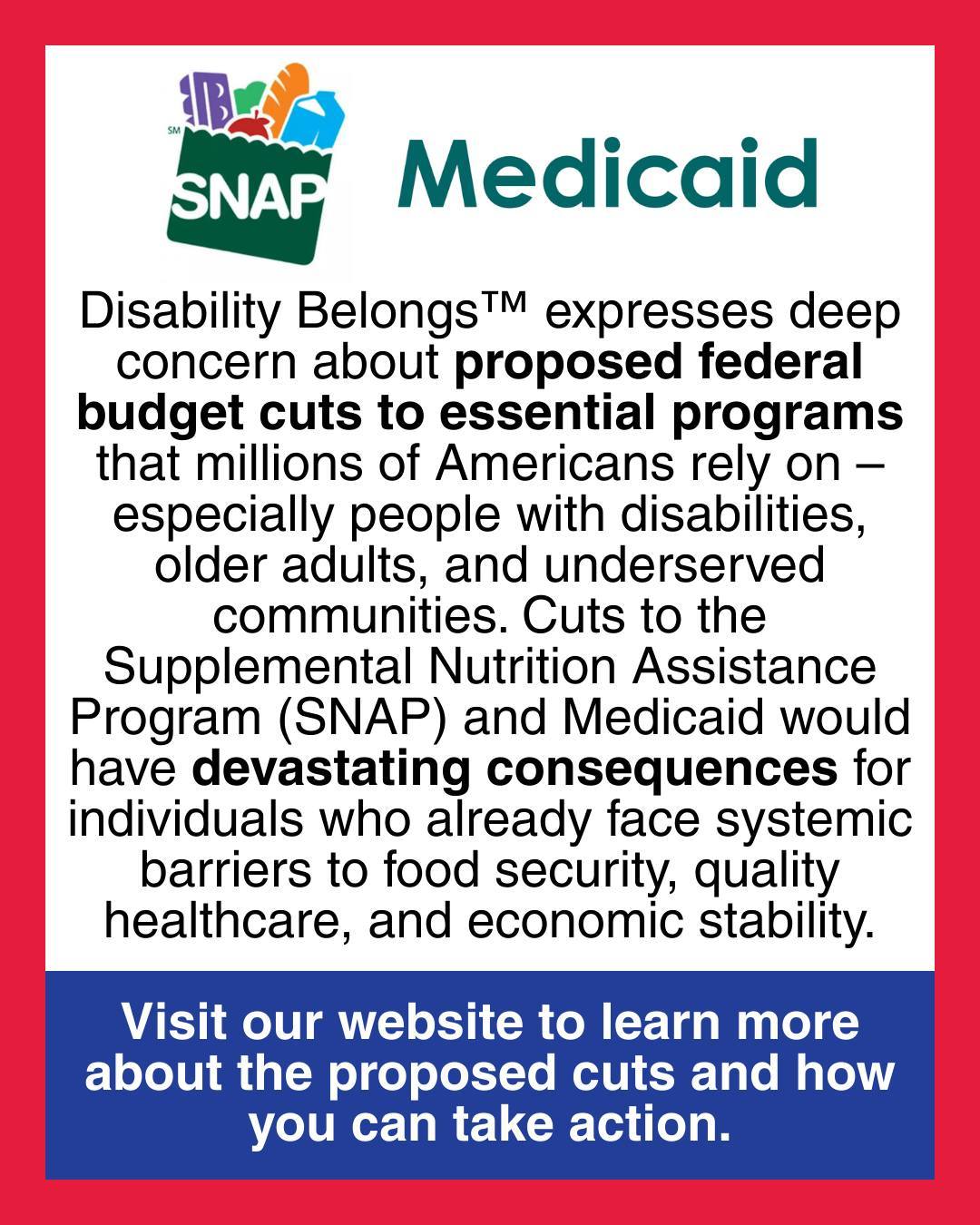 Disability - Disability Belongs™ expresses deep concern about proposed ...