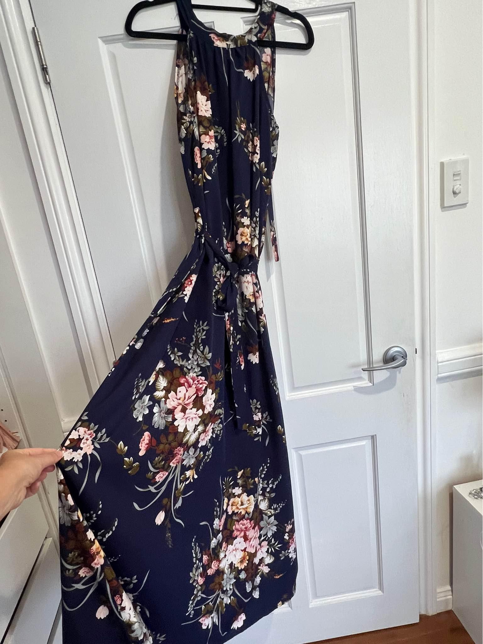 Blue floral halter neck dress Dresses Brisbane, Queensland
