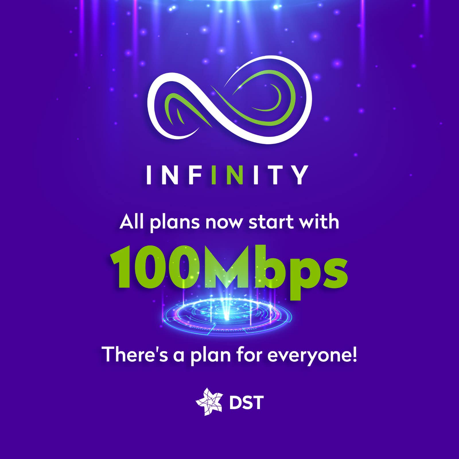 DST Rahman - All our Infinity plans now start with 100Mbps...