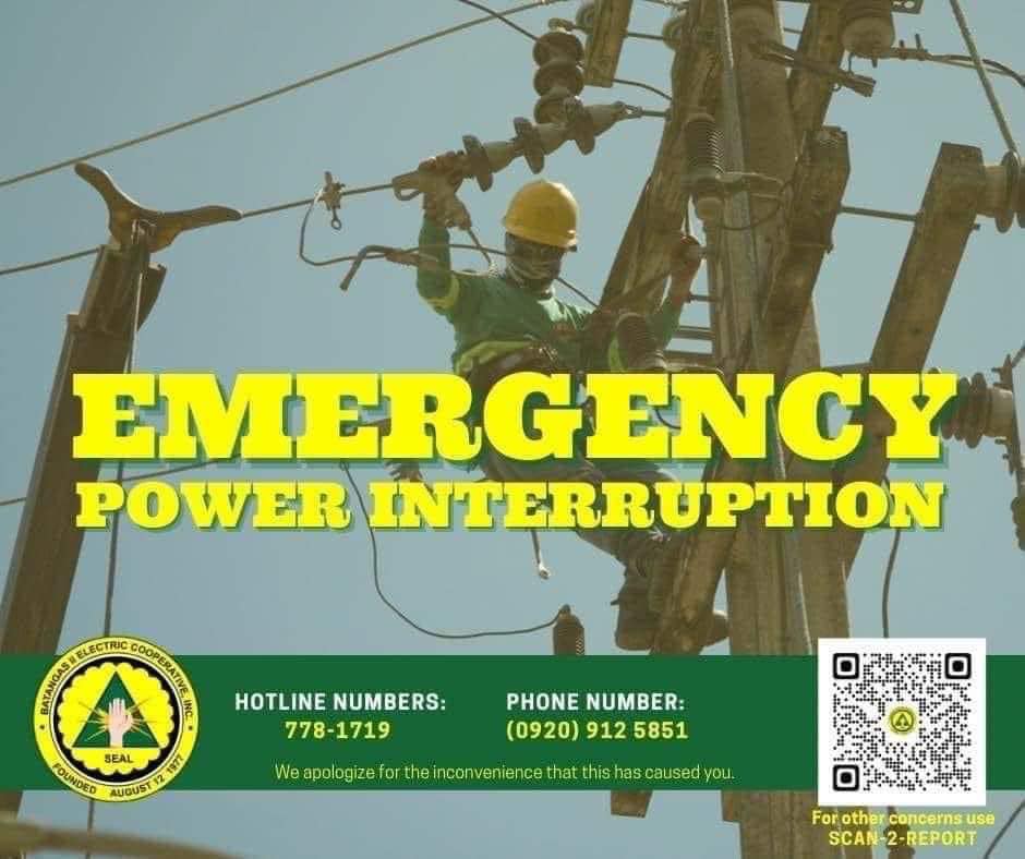 Update on Emergency Power... - Batelec II - Area III