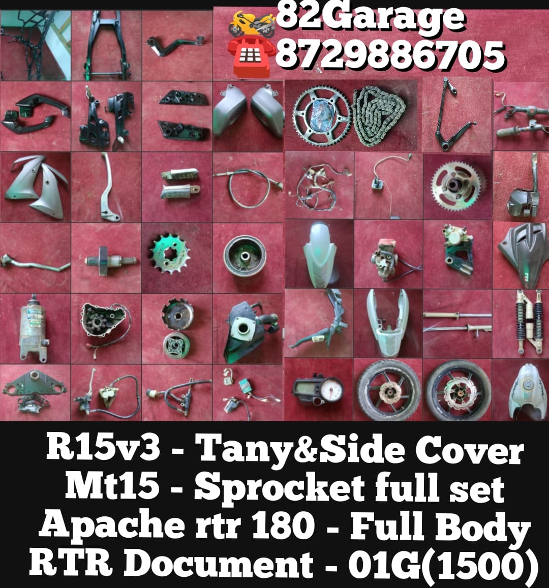 O.　6日セット 🏍️82Garage☎️8729886705 R15v3 : Side panel/cover 1&2 - 2000