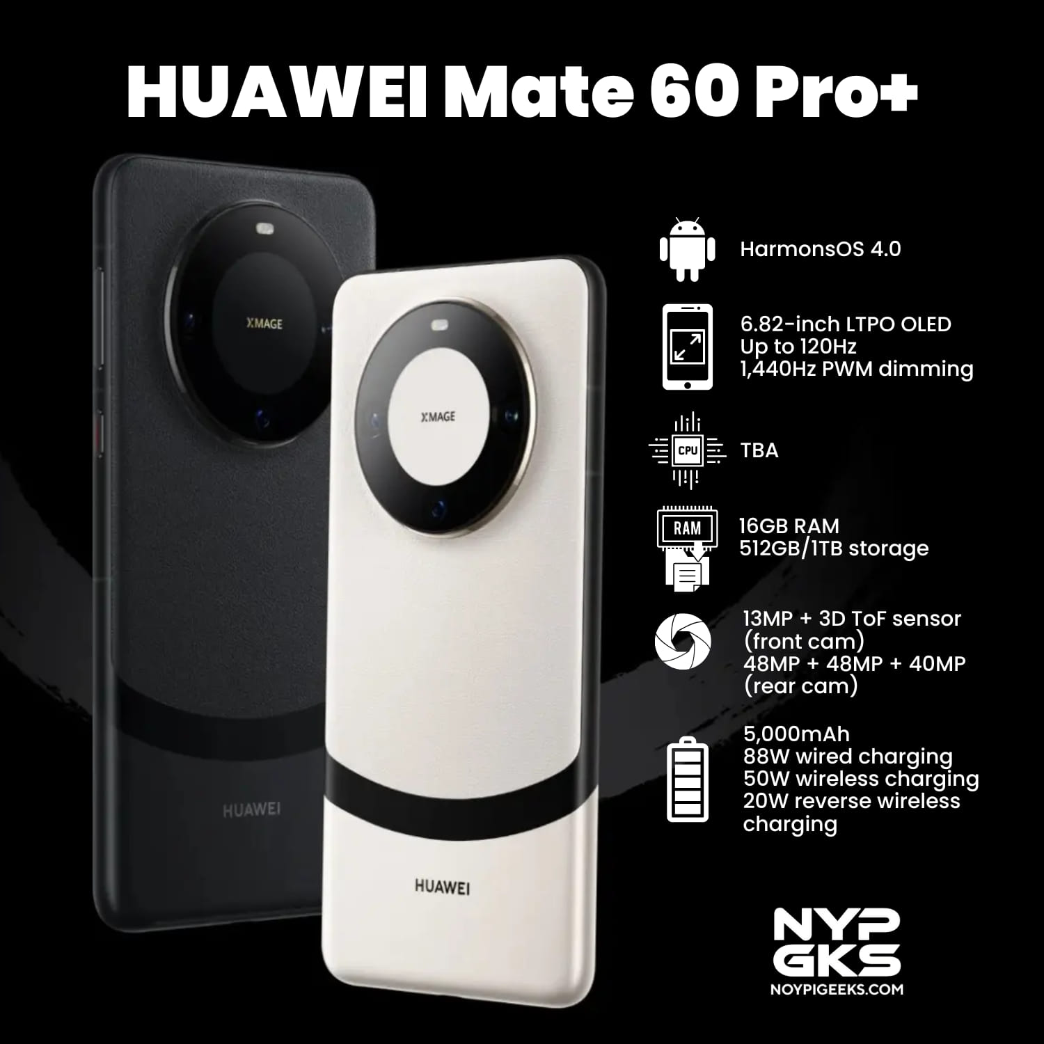 After the standard Mate 60, HUAWEI also unveiled the Mate 60 Pro+ 