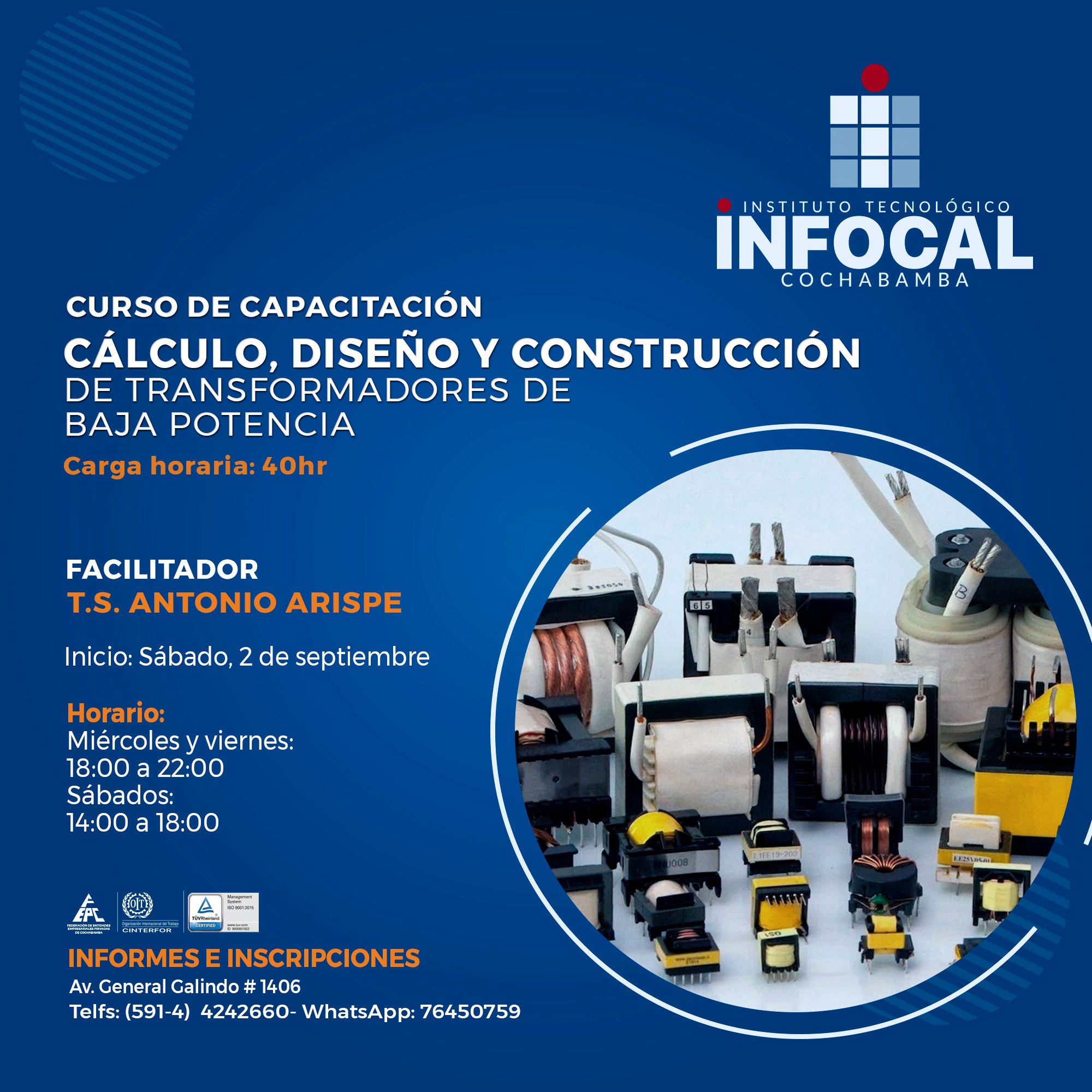Curso de capacitación:... - Infocal Cochabamba Oficial