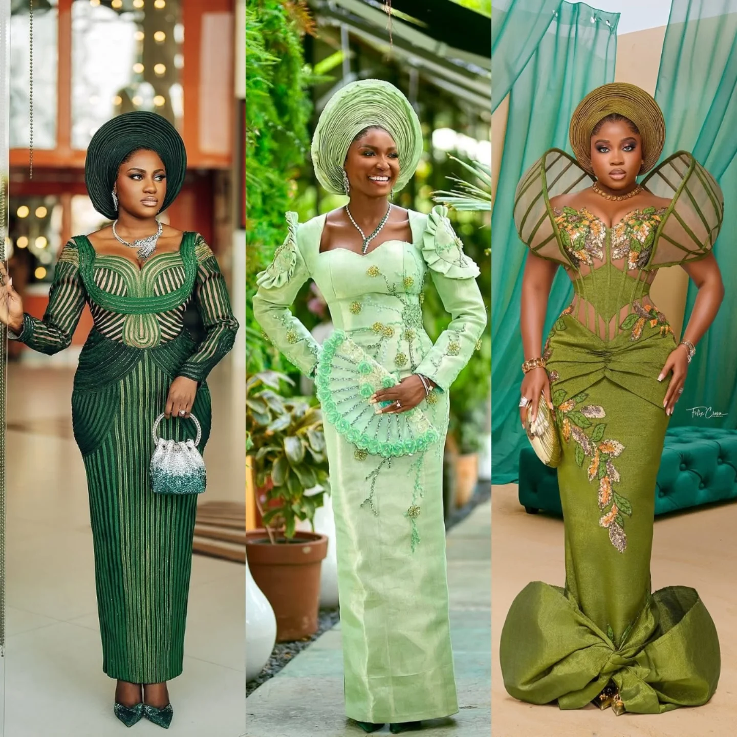 olive green traditional dresses The color has been gracing our screens frequently of recent. From green used for #JP2025 to the rarely-seen Sage green for @ifedayoagoro wedding and then, the one-time king of the Sequin Details