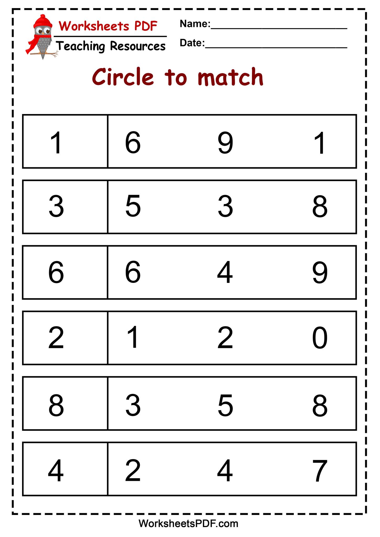 Worksheets PDF - Math Worksheets for Autistic Students...