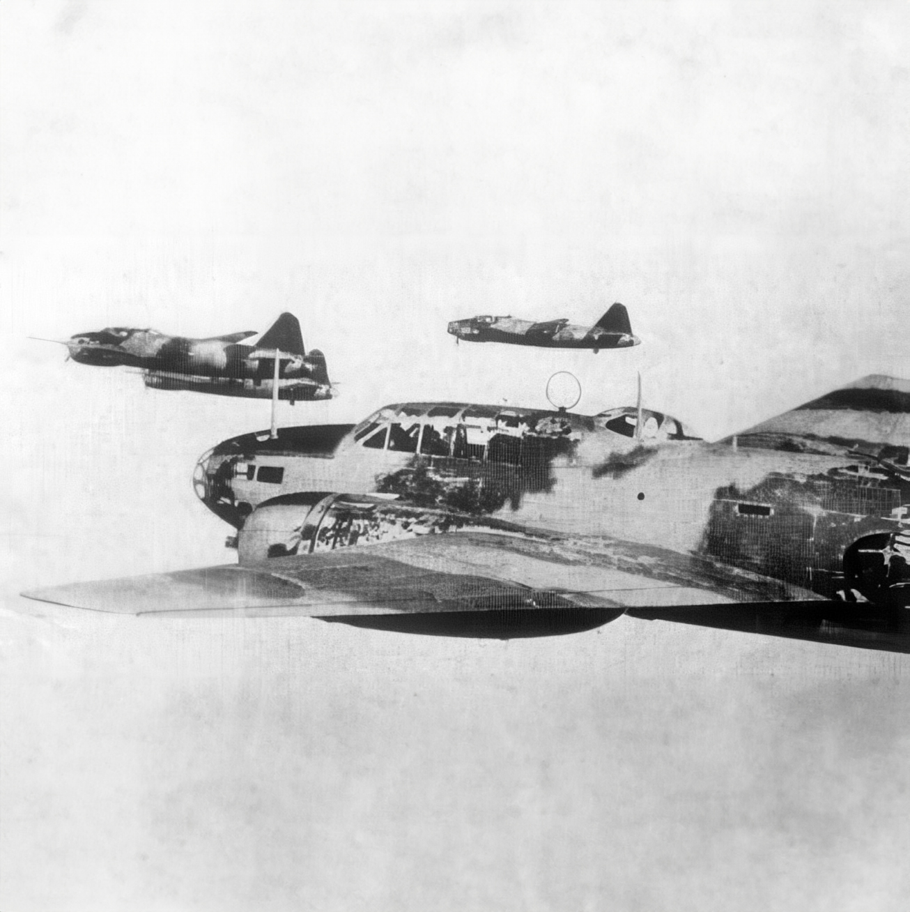 Mitsubishi G4M 'Betty' bomber under attack by F6F Hellcat