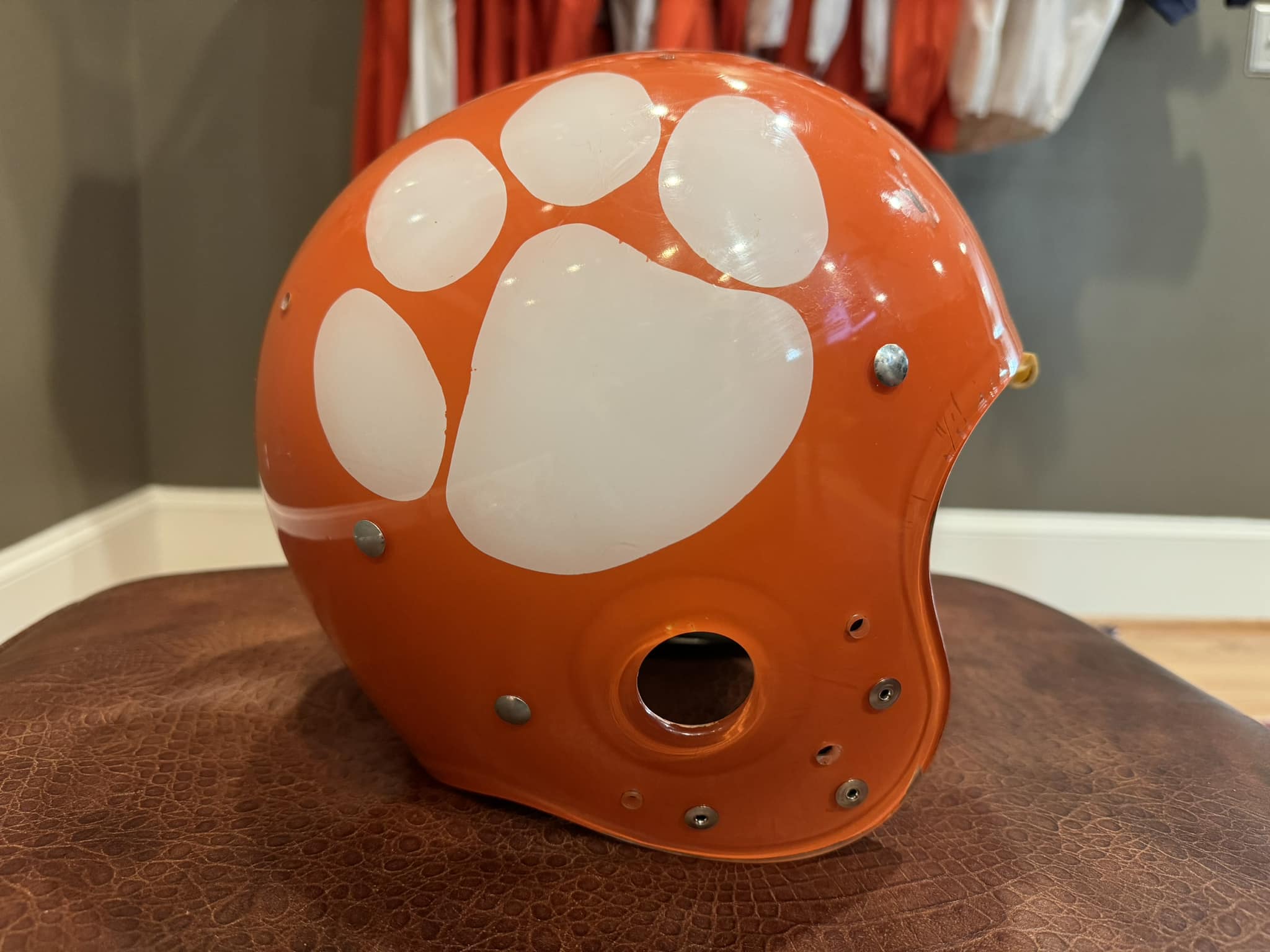 clemson plastic football helmet Tigers Hand wash only Clemson Tigers Riddell SpeedFlex Authentic