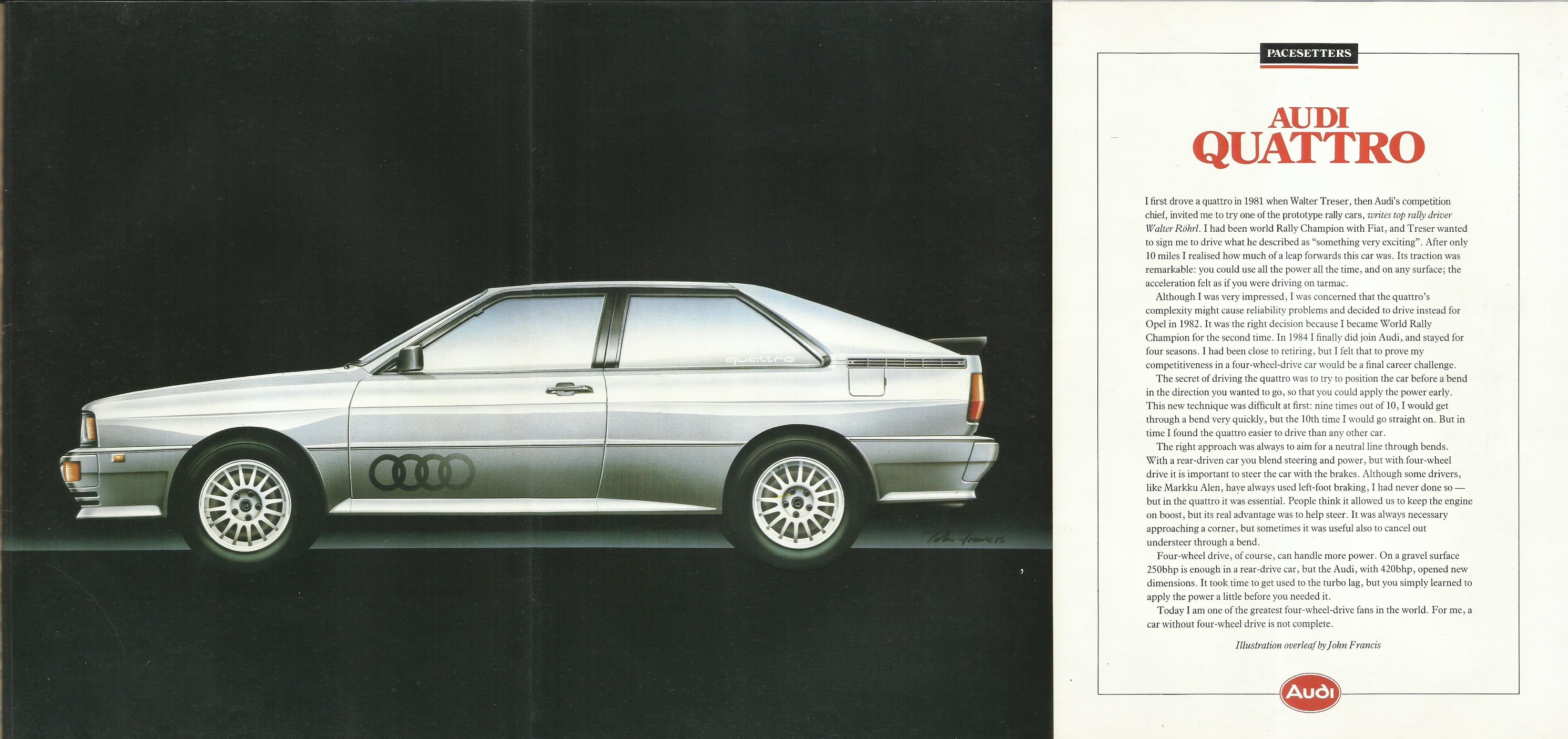 1990 Audi model range brochure