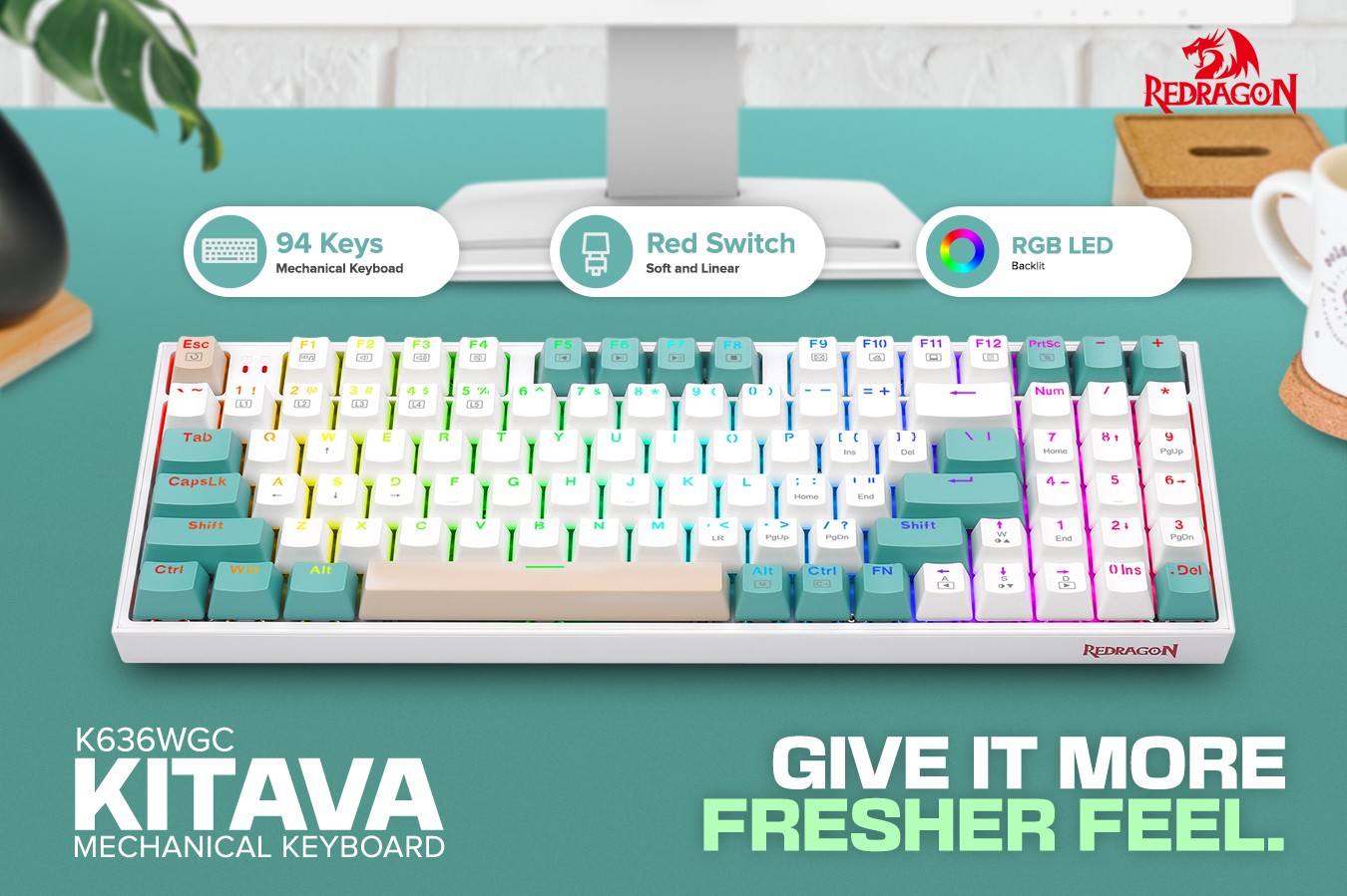 Red PC PH - Snag this K636WGC KITAVA Mechanical Keyboard...