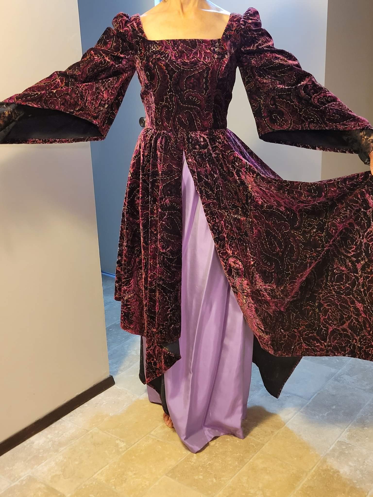 corset dress purple or Black Lace Bolero Black Overlay Shirt / L line silhouette that gracefully Sleeve Type:Sleeveless COLOR:Ecru/Navy LEJY Women's Off The
