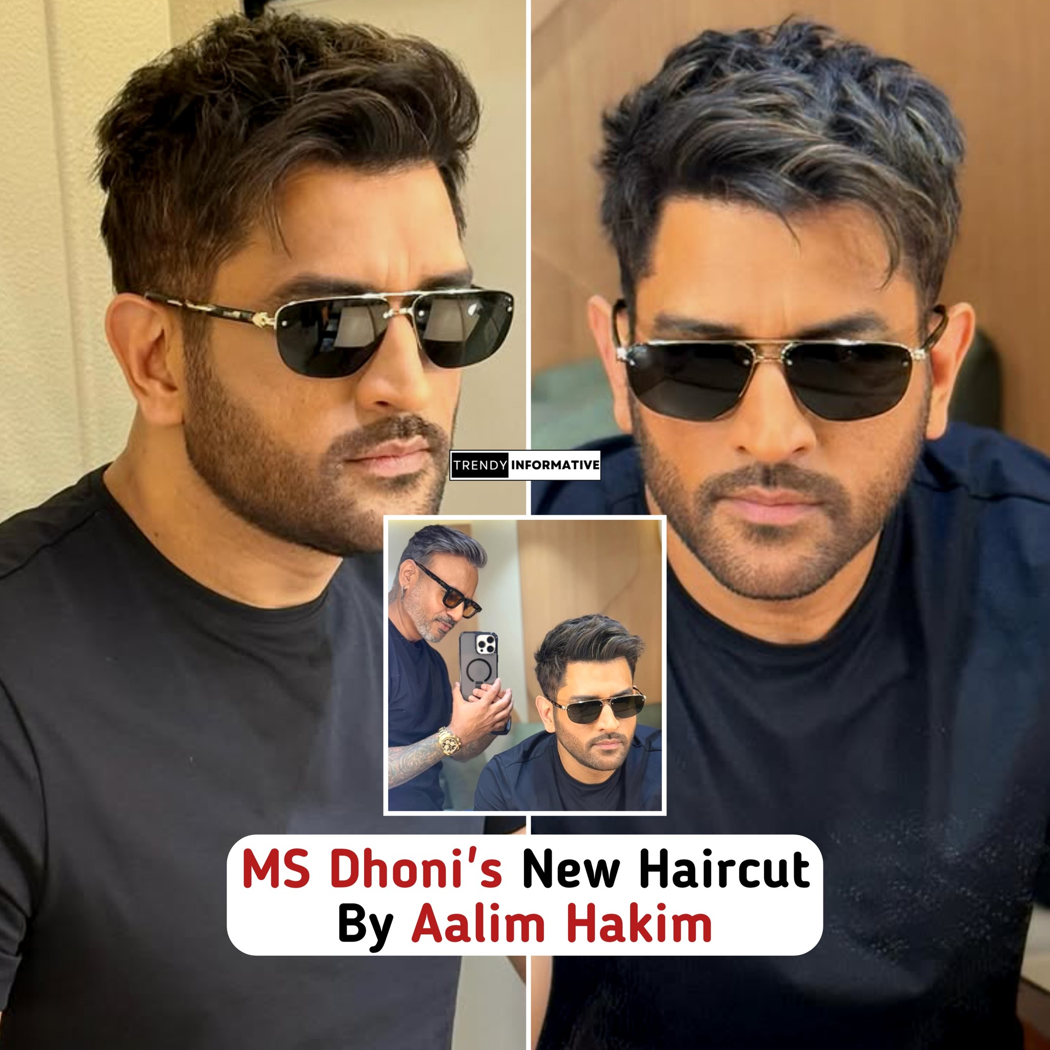 ms dhoni new haircut style