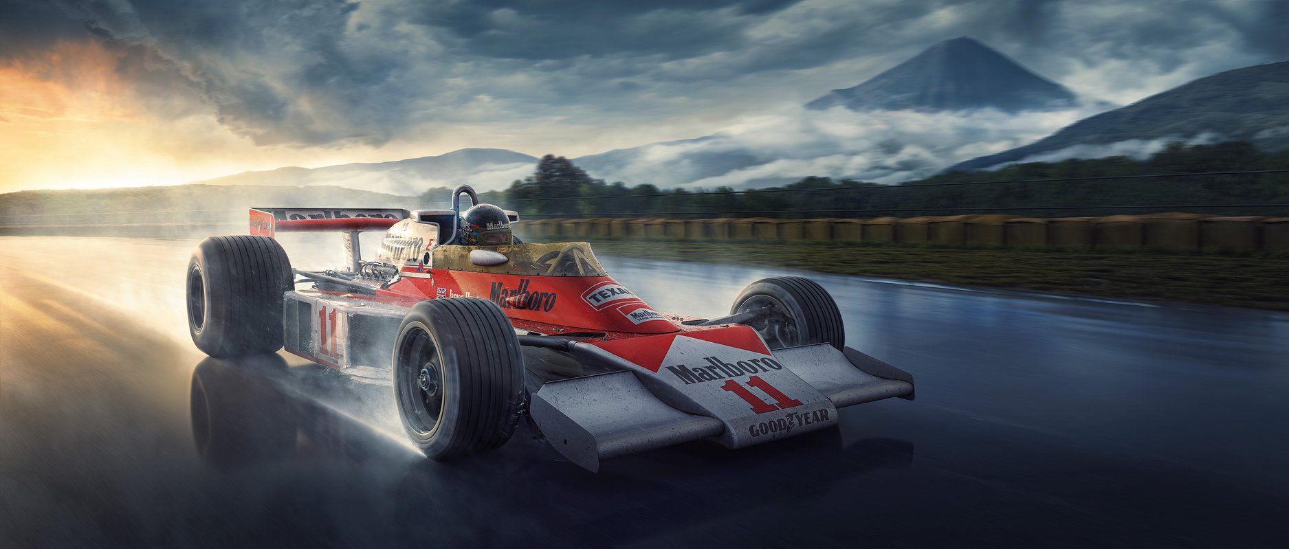 Year 1976 Interesting images of the Japanese Grand Prix held at