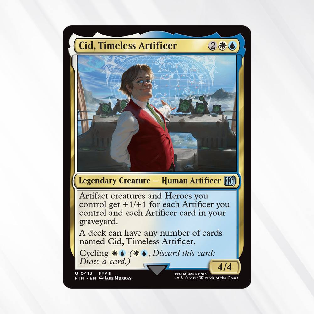cid final fantasy mtg Magic The Gathering - Universes Beyond - From the Magic Cid, Artefice Senza Tempo MTG