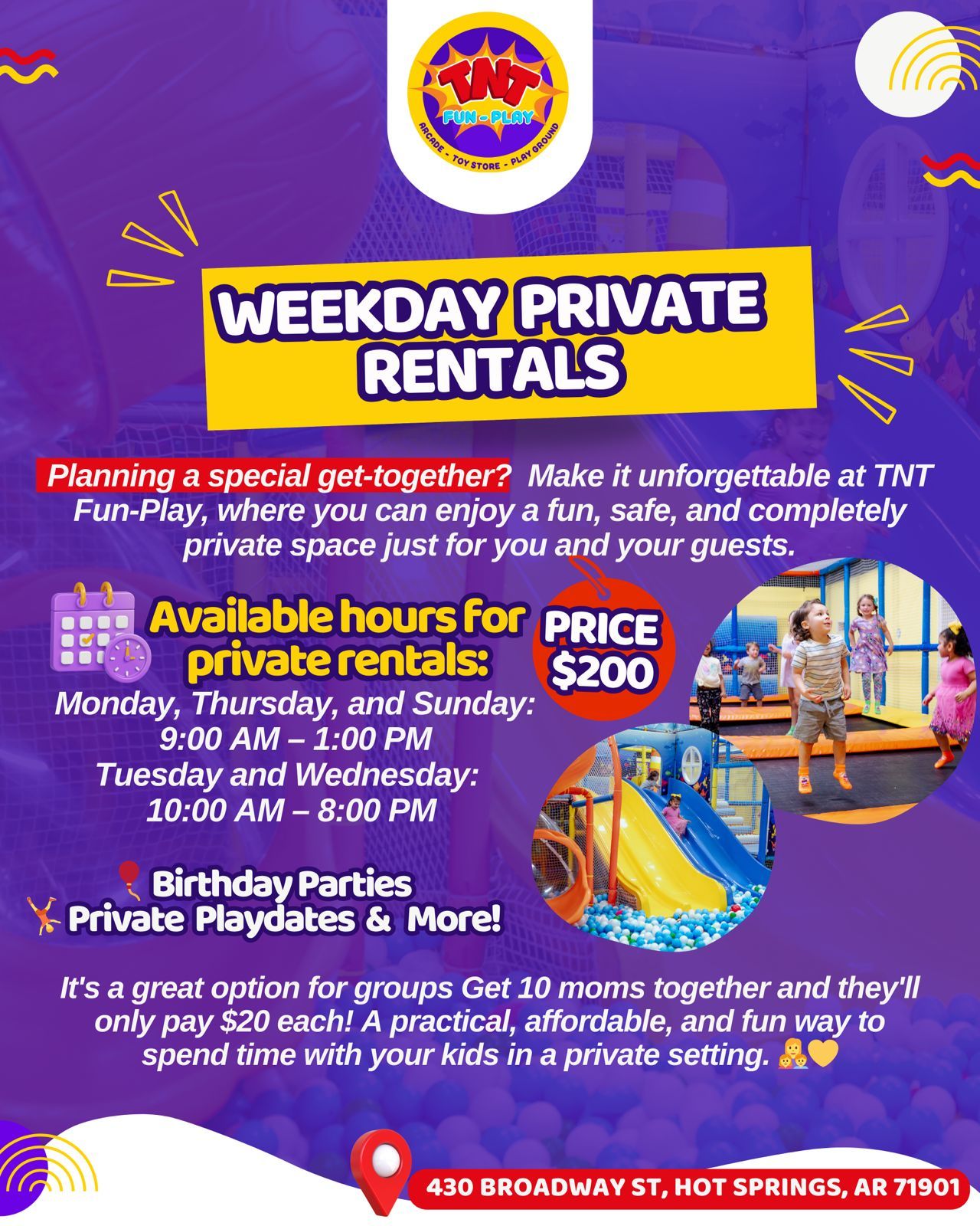 TNT Fun Play - PRIVATE WEEKDAY RENTALS Looking for a... | Facebook