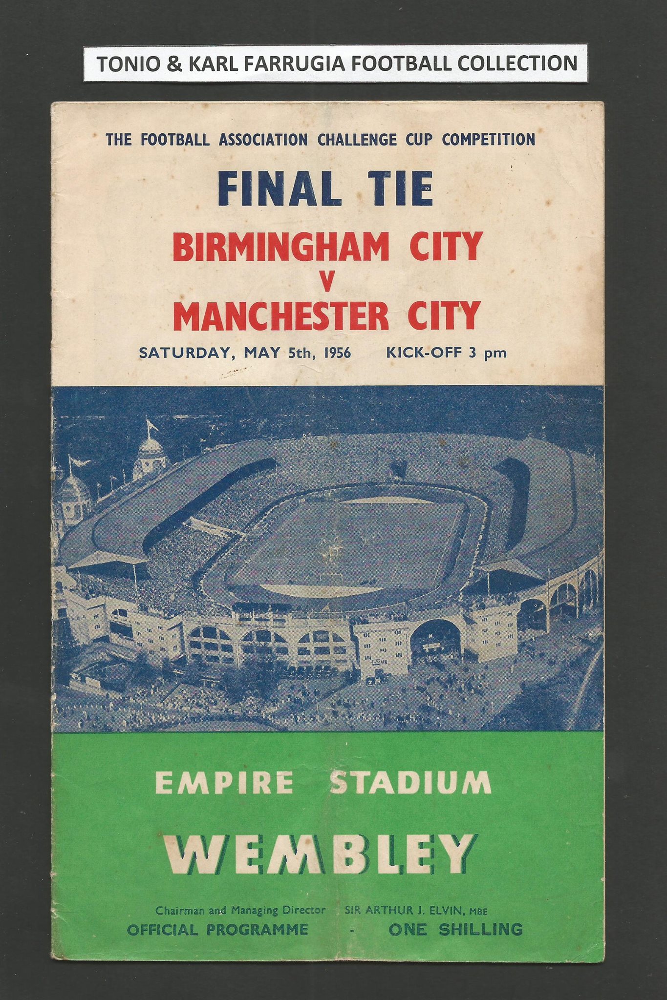 Billet Original De La Finale De La FA Cup Du 5 Mai 1956 - Souvenir Football Vintage, Royaume-Uni