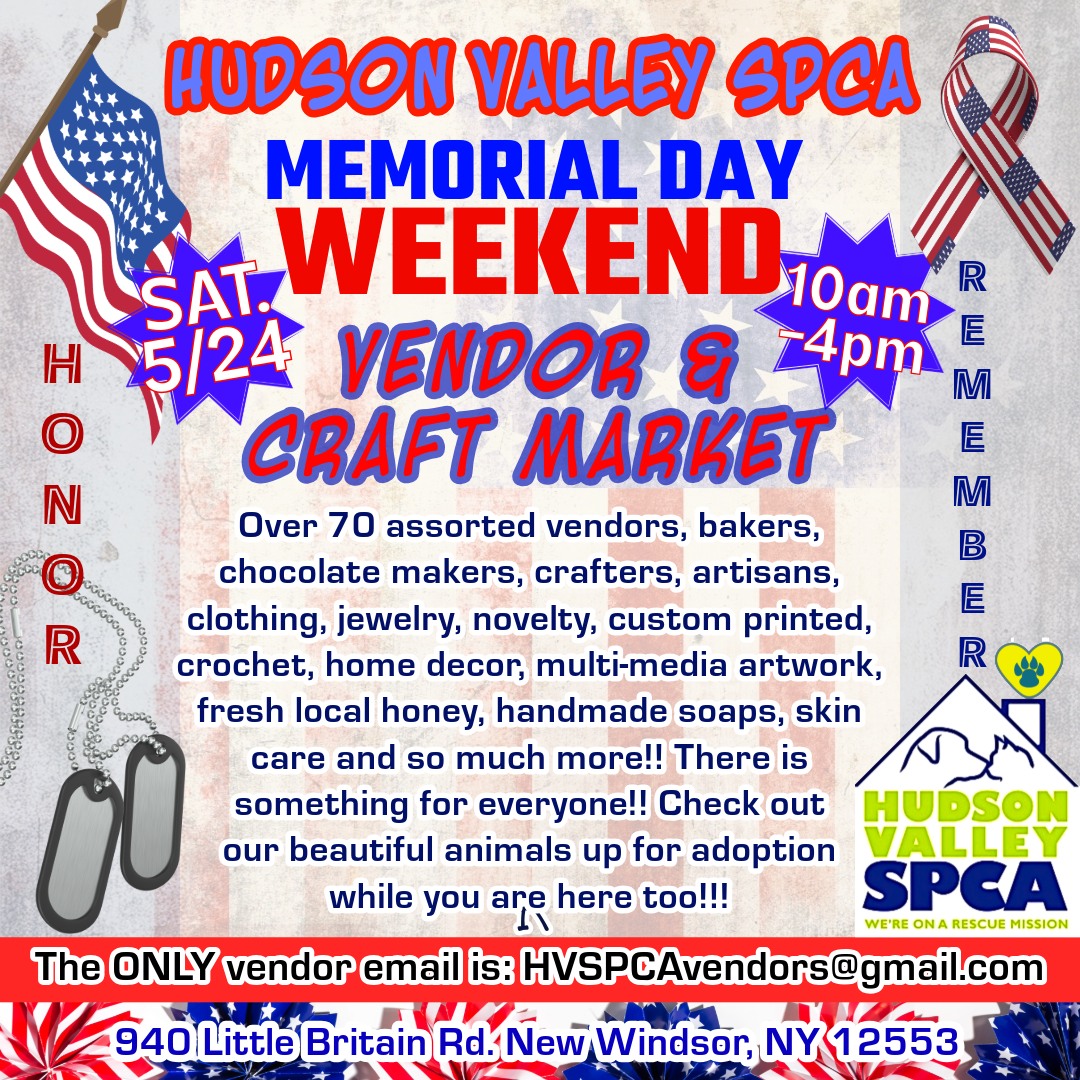 Memorial Day Weekend Vendor & Craft Market Event at HVSPCA