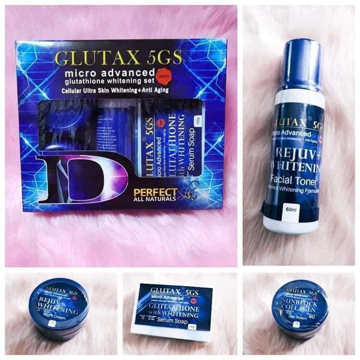 🔥 PRE ORDER 👇 GLUTAX 5GS Micro Advanced glutathione whitening set Cellular Ultra Skin Whitening + Anti Aging Perfect Whitening Formula A refreshing, Whitening set that nourishes with the perfect skin-whimtening formula
