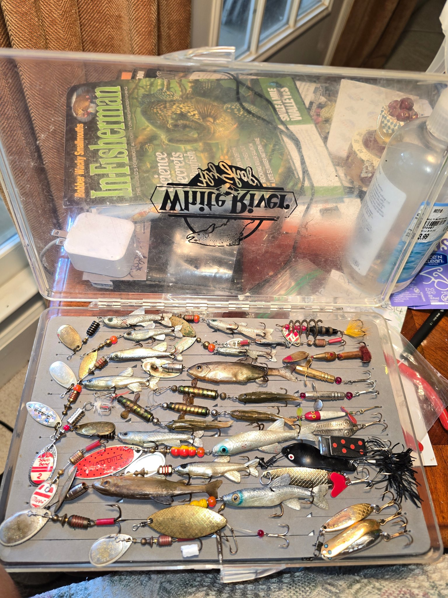 ebay freshwater fishing lures 2.6" Swimbait - Saltwater & Lure Vintage Wooden Top Water Plug