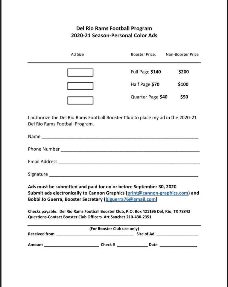 Official Del... - Official Del Rio Rams Football Booster Club