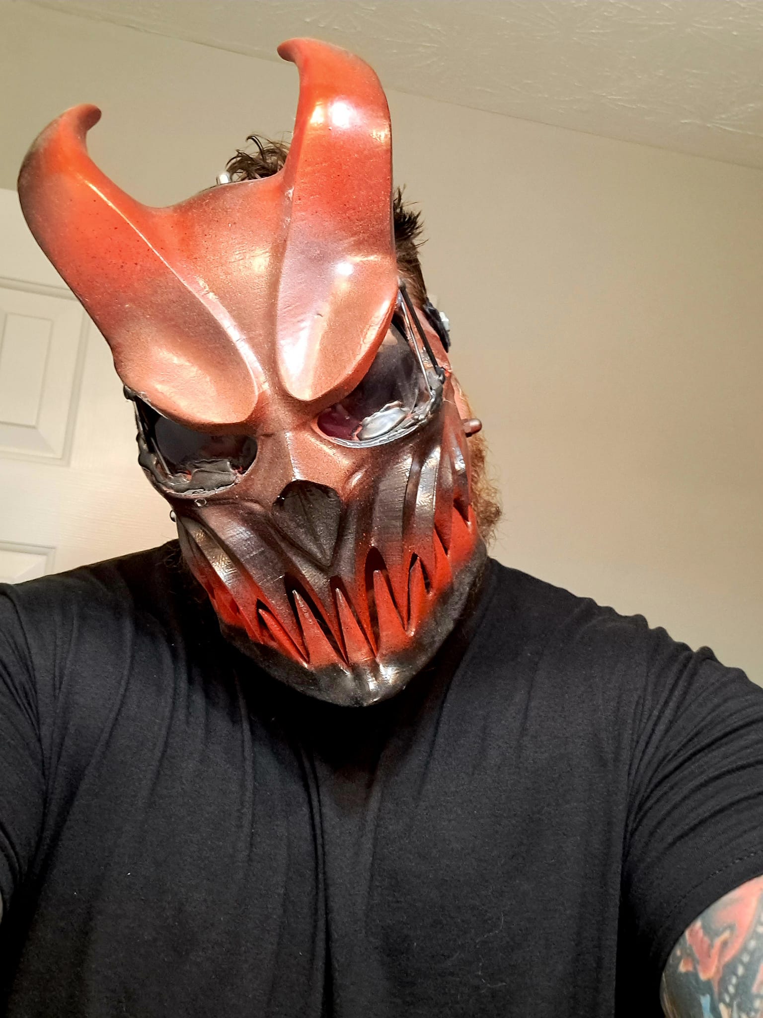 Slaughter to Prevail fan creates custom Oni mask using 3D printing