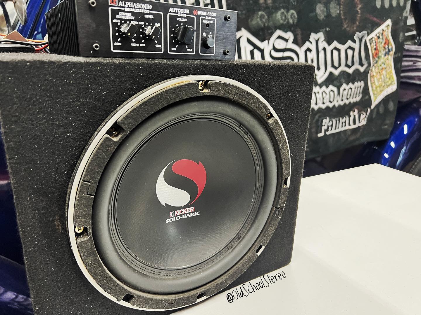 What is the volume of a Kicker Solobaric S12D subwoofer's basket