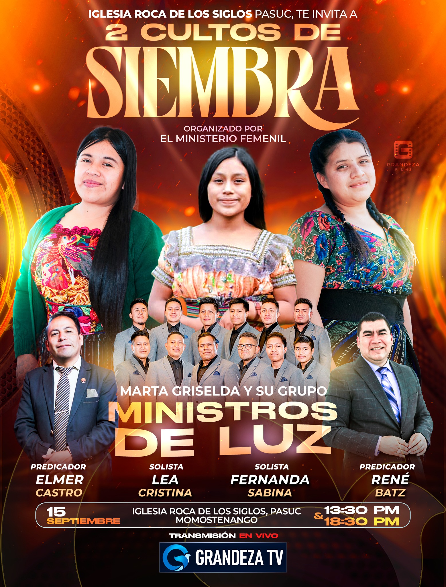 Grandeza - Este 15 Septiembre 🔥 Cultos de Siembra a beneficio de la ...