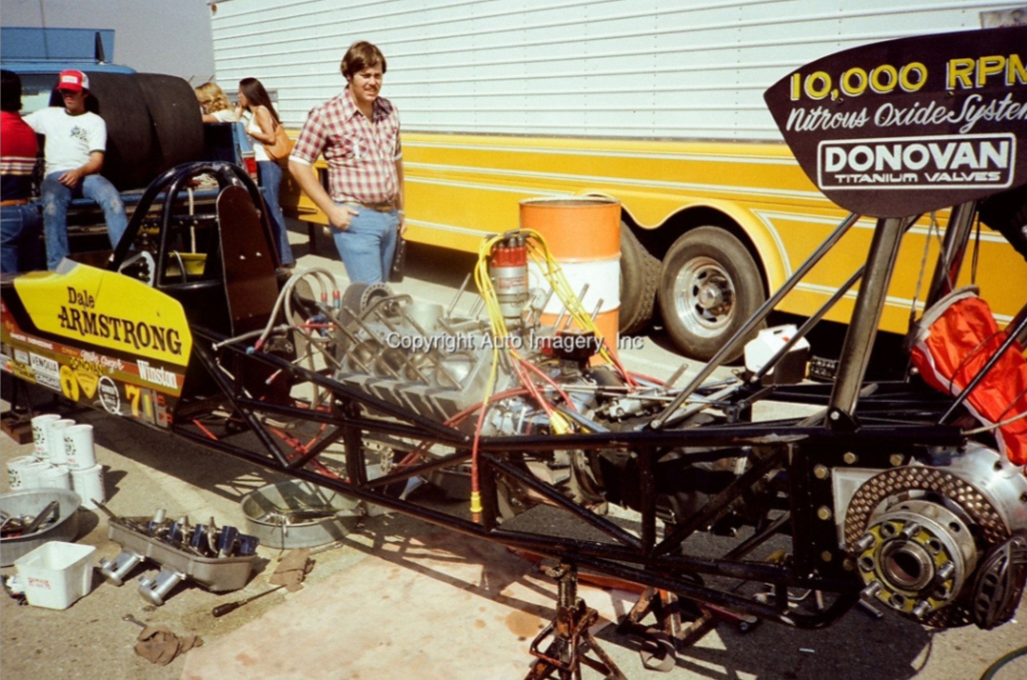 Drag - A busy pit area for Dale Armstrong in 1979 📸 by Richard Shute ...