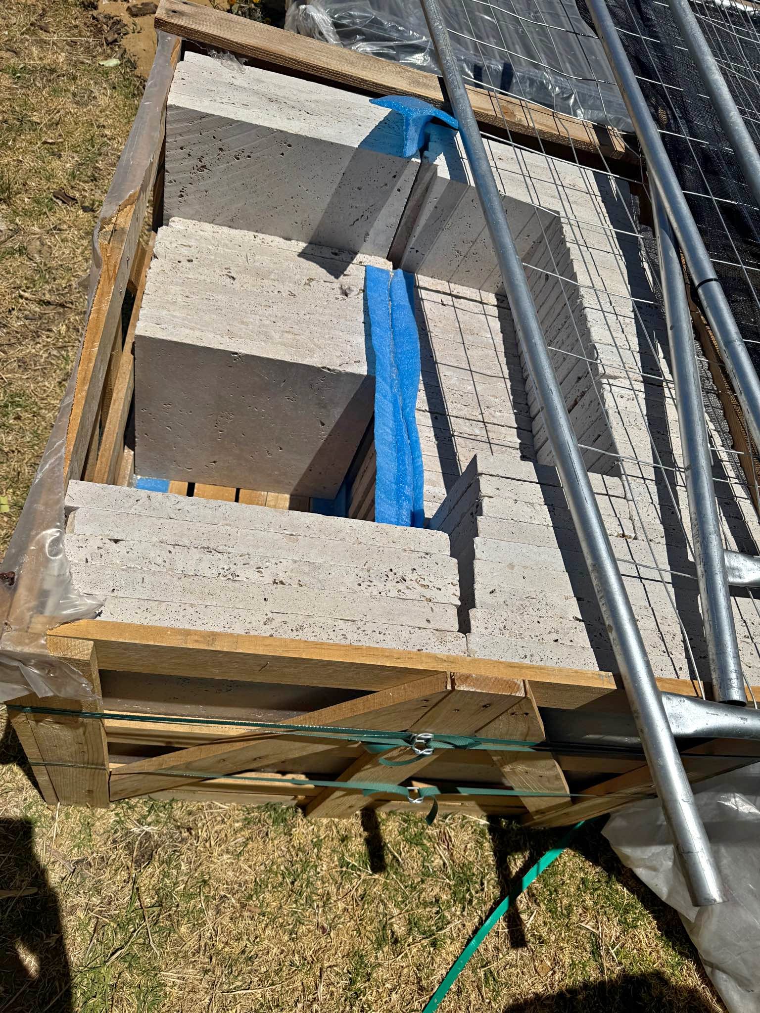 Freo stone Roma travertine pavers - French pattern - Stepping Stones ...